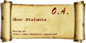 Ober Atalanta névjegykártya